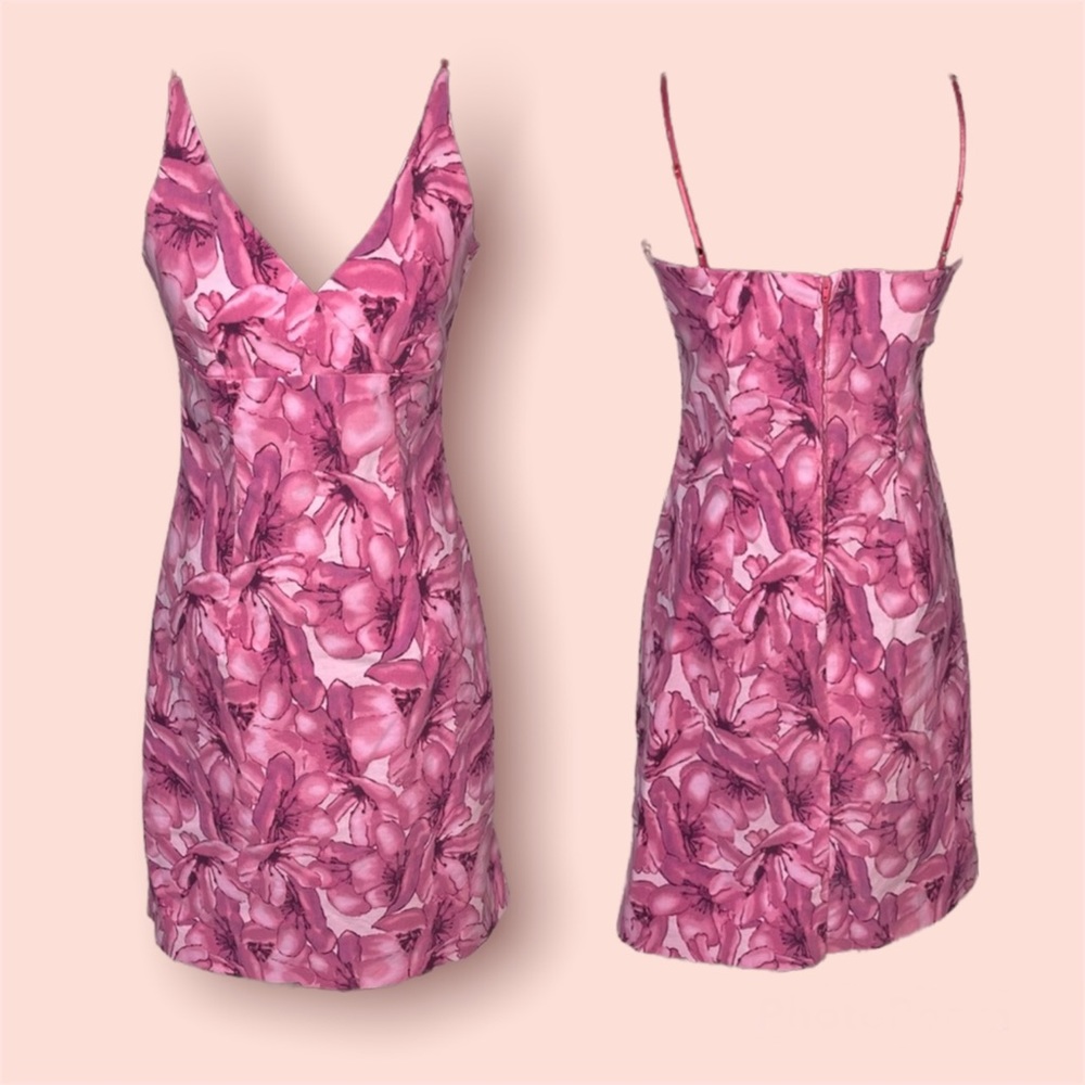 VINTAGE 90s Y2K FLOWER TANK DRESS SIZE 7/8